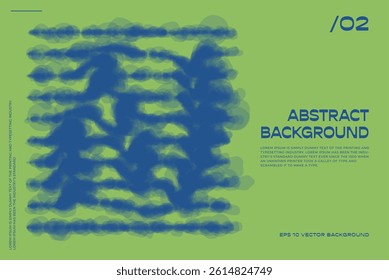 Minimalist Abstract Bauhaus Cover Poster. Swiss Design composition with watercolor splatter shapes bg. Abstract vector illusions and modern minimalist shapes vector green background.