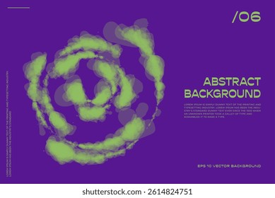 Minimalist Abstract Bauhaus Cover Poster. Swiss Design composition with watercolor splatter shapes bg. Abstract vector illusions and modern minimalist shapes vector purple background.