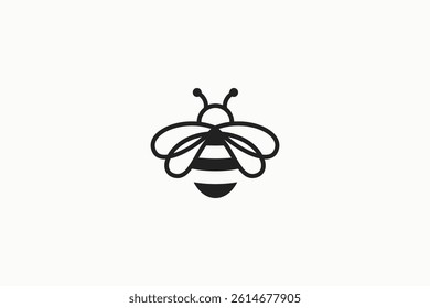 Minimalist Abstract Bee Logo Design Showcasing Creative, Modern, and Iconic Branding Identity