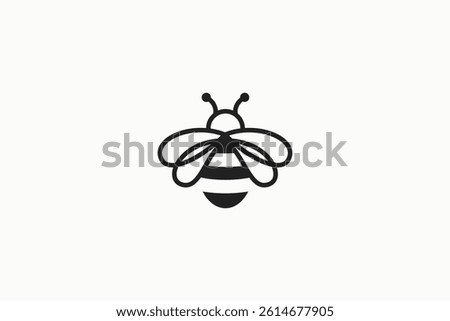 Minimalist Abstract Bee Logo Design Showcasing Creative, Modern, and Iconic Branding Identity