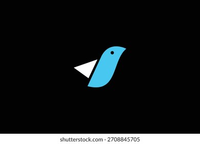Diseño de logotipo de pájaro Abstractas minimalista sobre fondo blanco