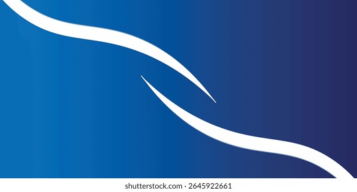 Minimalist abstract blue background with smooth gradient curves and soft lighting