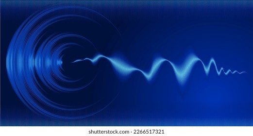 Minimalist abstract blue lines background vector illustration for the music concert invitation or literature.