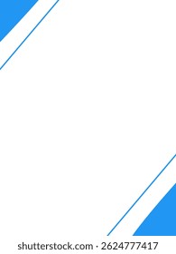 Minimalist abstract blue rectangle border design on white background, perfect for modern templates or digital planners