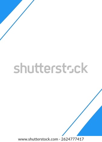 Minimalist abstract blue rectangle border design on white background, perfect for modern templates or digital planners