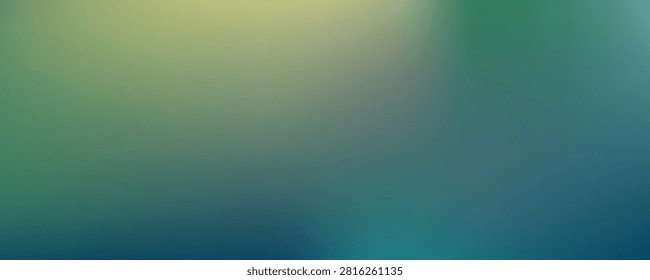 Minimalist Abstract Blurred Calm Gradient Background. Faded Smooth Blue to Green Color. Backdrop for Branding, Web, Covers, Ad Banners, Presentations, Posters, Digital Design or Graphics. Vector image