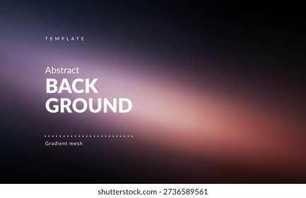 Minimalist Abstract Blurred Gradient Background in Dark Hues with Smooth Color Transition and Soft Light Effect. Modern Backdrop Template for Branding, Web Design, Packaging, Covers, Ad Banners, Presentations, Posters, Digital Art, Graphics and Creative Use. Vector image.