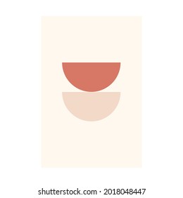 Minimalistisches Abstraktes Boho-Poster Druckvorlage Grafikformzeichen