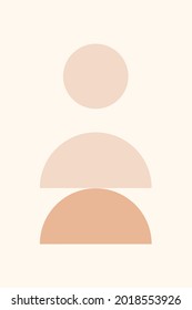 Minimalist Abstract Boho Poster Print  Template Graphic Shape Icon