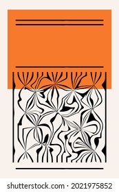 Minimalist Abstract Boho Poster Print  Template