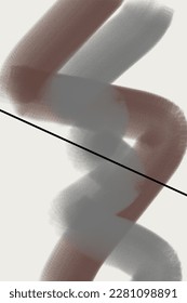 Minimalist abstract brush printable wall art. Modern Neutral gallery wall decor. 