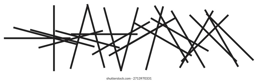 Obra de arte de composición lineal caótica Abstractas minimalista.