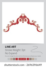 Minimalist abstract cloud pattern forms a decorative round frame with beige lines.