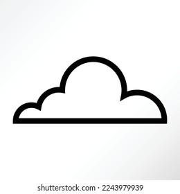 Minimalist abstract cloud in vector style.