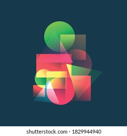Minimalist abstract colorful background effect