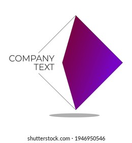 Minimalist abstract colorful vector logo with pyramid shapes, can be used for logos, mascots and other commercial needs
