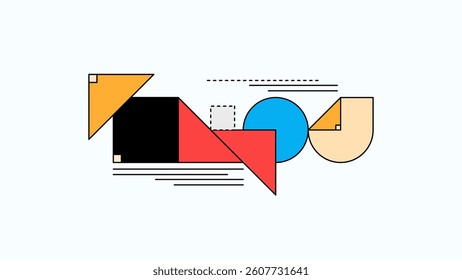 Minimalist Abstract Composition with Geometry