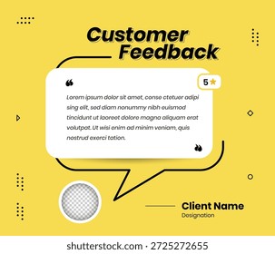 Minimalista Abstractas Corporativa Comentarios del cliente Testimonio Medios sociales Post Diseño de diseño