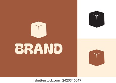Minimalist Abstract Cube Logo Vector