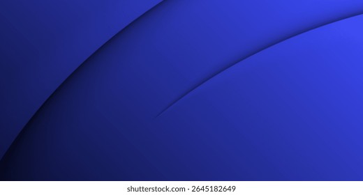 Minimalist abstract dark blue background with smooth gradient curves and soft lighting, perfect for modern designs and digital presentations.