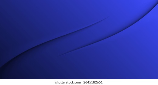 Minimalist abstract dark blue background with smooth gradient curves and soft lighting, perfect for modern designs and digital presentations.
