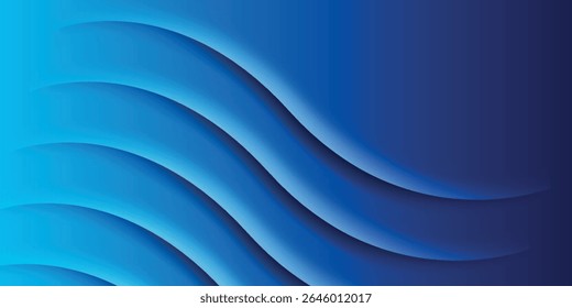 Minimalist abstract dark blue background with smooth gradient curves and soft lighting, perfect for modern designs and digital presentations. eps 10