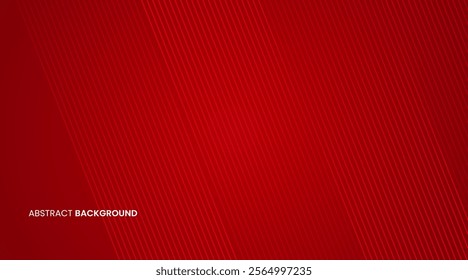 Minimalist abstract dark red diagonal striped line papercut background with shadow. Modern futuristic background