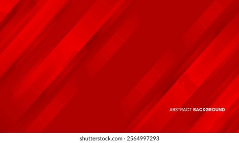 Minimalist abstract dark red diagonal striped line papercut background with shadow. Modern futuristic background