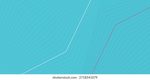 Um design abstrato minimalista com linhas ascendentes azuis claras e círculos espalhados em um plano de fundo azul sólido.