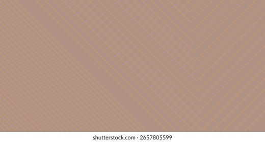 Diseño abstracto minimalista con líneas diagonales uniformemente espaciadas que forman un patrón en forma de V sobre un fondo marrón suave. Limpio y moderno, este fondo es ideal para el diseño digital, 