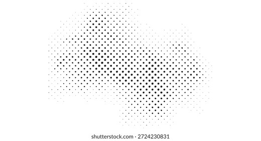 Un diseño abstracto minimalista con un patrón de punto de semitono que perfila el continente de Australia sobre un fondo blanco.
