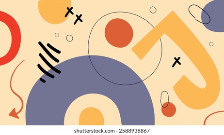 Minimalist abstract design with hand drawn lines, geometric forms, and artistic background. Warm earthy tones create a stylish modern look. Ideal for prints, social media, branding, and decor.