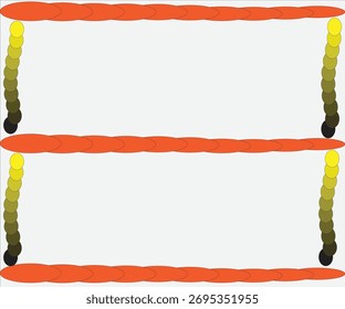 Minimalist abstract design with a segmented orange horizontal frame and striking yellow-to-black vertical gradient accents. Simple white background. Excellent for graphic banners or clean web design.