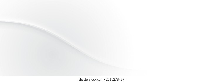 Minimalist Abstract Design with Smooth Wave Pattern on White Background