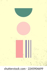 minimalist abstract design, vector template with different shapes for wall decoration