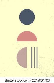 minimalist abstract design, vector template with different shapes for wall decoration