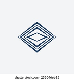 Minimalist Abstract Diamond Logo Vector Illustration
