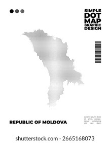 Mapa abstracto minimalista de la República de Moldavia