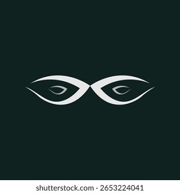 Ilustração do vetor do motivo abstrato minimalista do olho. Padrão decorativo geométrico moderno para arte, fundos, impressões, têxteis, papéis de parede e projetos de design criativo com um design misterioso.