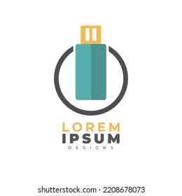 Minimalist Abstract flash drive logo. This logo incorporate with abstract the creative way. It will be suitable for which company or brand name.