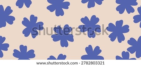 Minimalist abstract floral pattern. Vector seamless background. Modern illustration. Perfect for textile design, screensavers, covers, cards, invitations and posters.