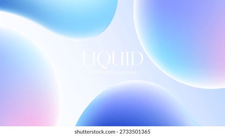 Minimalist Abstract Fluid Gradient Backdrop, Professional Blue Background for Website Header and Branding