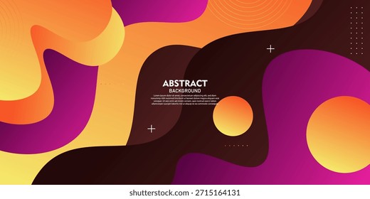 Fondo de onda fluida abstracto minimalista. Fondo de color de elemento de onda de moda y colorido. Vector EPS10.