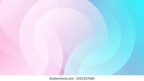 minimalist abstract  frame,pastel color,blue and pink gradations,circle effect shape,memphis,modern,trendy,eps 10