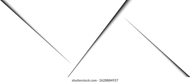 Plano de fundo geométrico abstrato minimalista com formas de triângulo de interseção branco e preto com gradientes suaves e bordas nítidas para design moderno