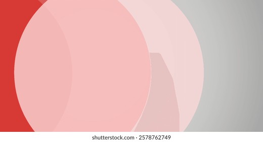 Minimalist abstract geometric design with bold red, grey, and pink colors. A modern, dynamic composition with curved shapes and strong contrasts, ideal for backgrounds, branding, and digital art.