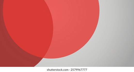 Minimalist abstract geometric design with bold red and grey colors. A modern, dynamic composition with layers of curved shapes and strong contrasts, ideal for backgrounds, branding, and digital art.