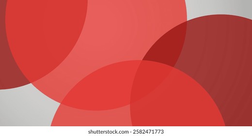 Minimalist abstract geometric design with bold red and grey colors. A modern, dynamic composition with layers of curved shapes and strong contrasts, ideal for backgrounds, branding, and digital art.