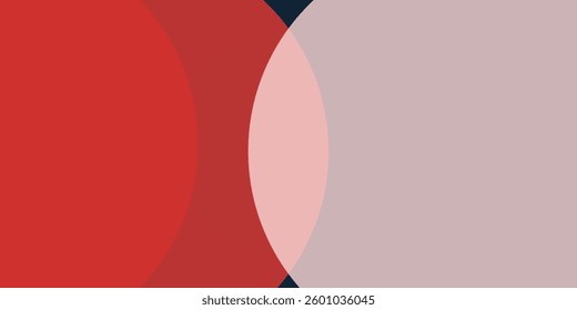 Minimalist abstract geometric design with bold red and white colors. A modern, dynamic composition with layers of curved shapes and strong contrasts, ideal for backgrounds, branding, and digital art.