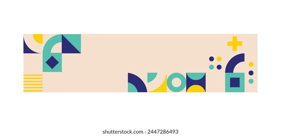 Minimalist abstract geometric horizontal banner concept